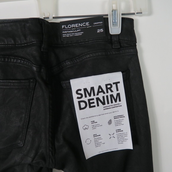 DL1961 Florence Instasculpt Coated Black Jeans 25 - Picture 8 of 9